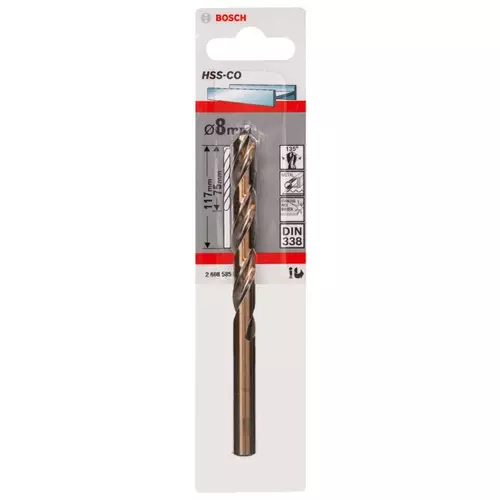 BOSCH Vrtáky do kovov HSS-Co, DIN 338