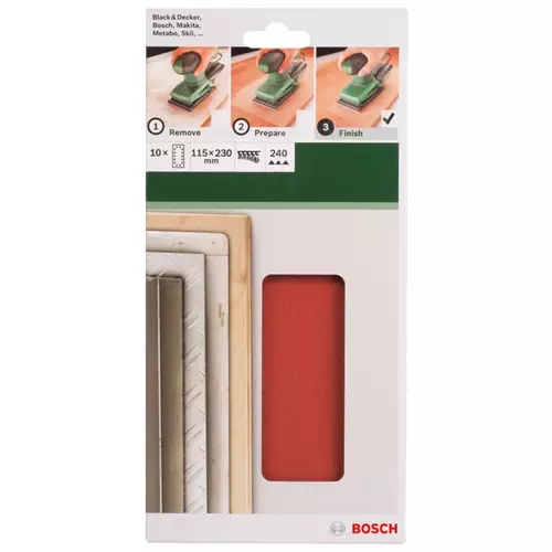 BOSCH 10-dielna sada brúsnych listov pre vibračné brúsky (3)