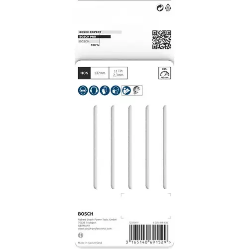 BOSCH List do priamočiarej píly PRO Plastics PVC clean T302H 132 mm, 5 ks (4)