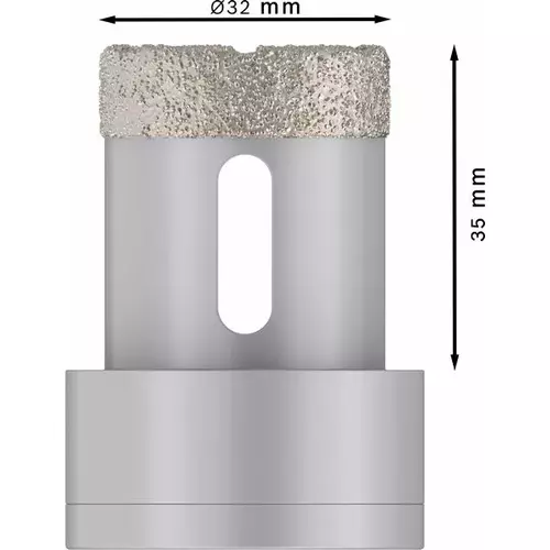 BOSCH Vŕtacia korunka PRO Ceramic dry Core Cutter, 32 × 35 mm, X-LOCK (4)