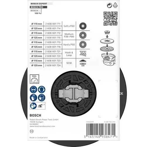 BOSCH Oporný tanier PRO Backing Pad X-Lock Soft, 115 mm, mäkký (2)