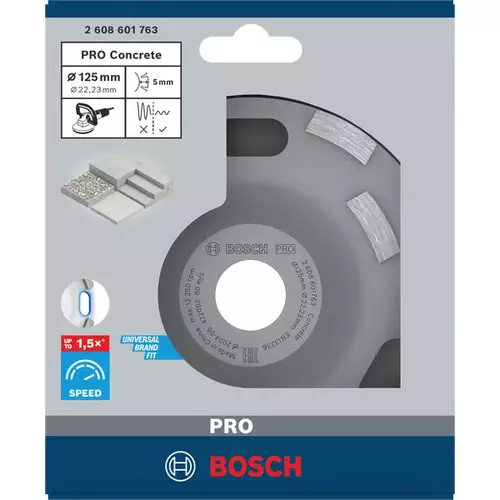 BOSCH Brúsna hlava PRO Concrete, 50 x 125 mm, 22,23 mm (2)