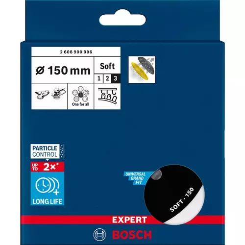 BOSCH Univerzálna brúsna podložka EXPERT Multihole, 150 mm, mäkká (4)