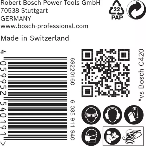 BOSCH Brúsny papier EXPERT M480 pre excentrické brúsky, 125 mm, zrnitosť 100, 50 ks (6)