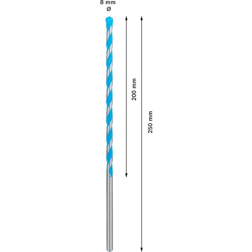 BOSCH Vrták EXPERT CYL-9 MultiConstruction 8 × 200 × 250 mm