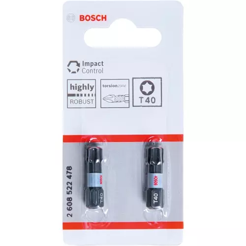 BOSCH Bit PRO Torx Impact, T40, 25 mm, 2 ks (16)