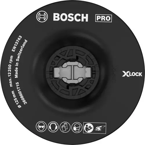 BOSCH Oporný tanier PRO Backing Pad X-Lock Medium, 125 mm, stredný (5)