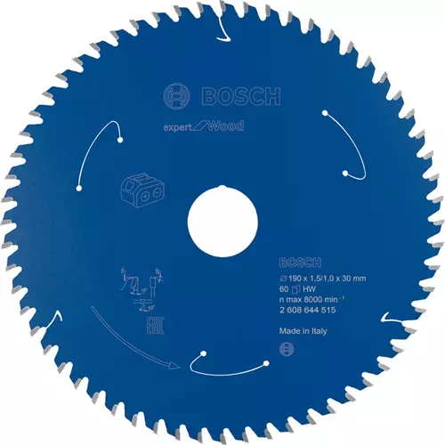 BOSCH Pílový kotúč pre akumulátorové píly Expert for Wood 190x1,5/1x30 T60