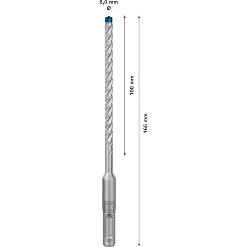 BOSCH Príklepový vrták EXPERT SDS plus-7X, 6 x 100 x 165 mm
