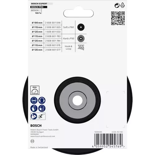 BOSCH Oporný tanier PRO Backing Pad Hard, 125 mm, M14, tvrdý (2)
