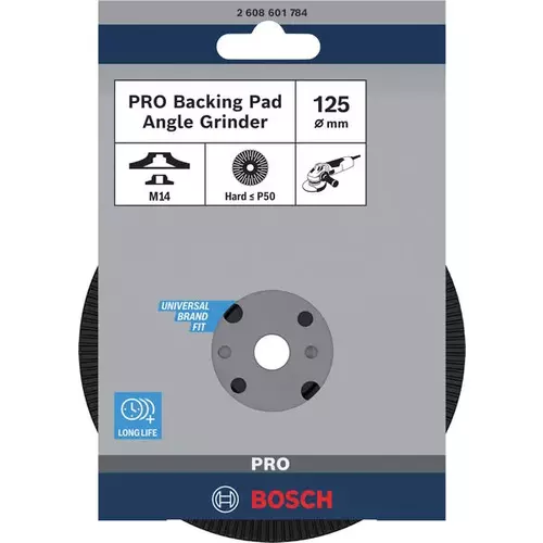 BOSCH Oporný tanier PRO Backing Pad Hard, 125 mm, M14, tvrdý (3)