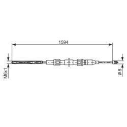 Ťažné lanko parkovacej brzdy BOSCH 1 987 477 042 - obr. 4