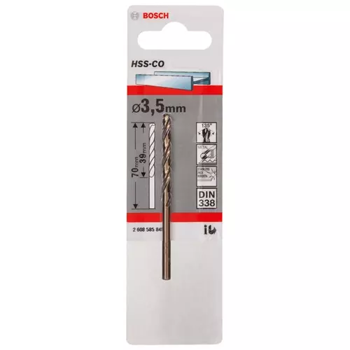 BOSCH Vrtáky do kovov HSS-Co, DIN 338