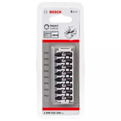 BOSCH Bit PRO Phillips Impact, PH2, 25 mm, 8 ks (16)