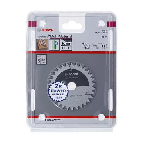 BOSCH Kotúč PRO Multi Material cordless pre akumulátorové okružné píly, 85 x 1,5 x 15 mm (22)