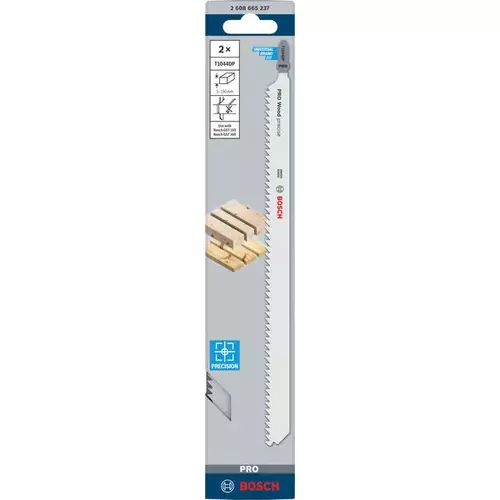 BOSCH List do priamočiarej píly PRO Wood precise T1044DP, 250 mm, 2 ks