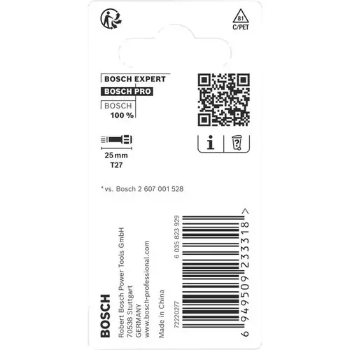 BOSCH Bit PRO Torx Impact, T27, 25 mm, 2 ks (6)
