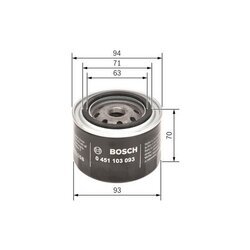 Olejový filter BOSCH 0 451 103 093 - obr. 4