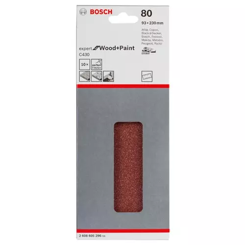 BOSCH Brúsny list C430, 10-kusové balenie (3)