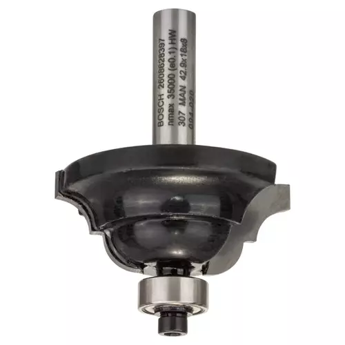 BOSCH Fréza na vytváranie hrán D, 8 mm, r1 = 6,3 mm, b = 15 mm, l = 18 mm, g = 60 mm
