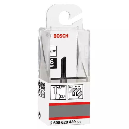 BOSCH Rovná fréza, 6 mm, d1 = 4,8 mm, l = 12,4 mm, g = 51 mm (3)