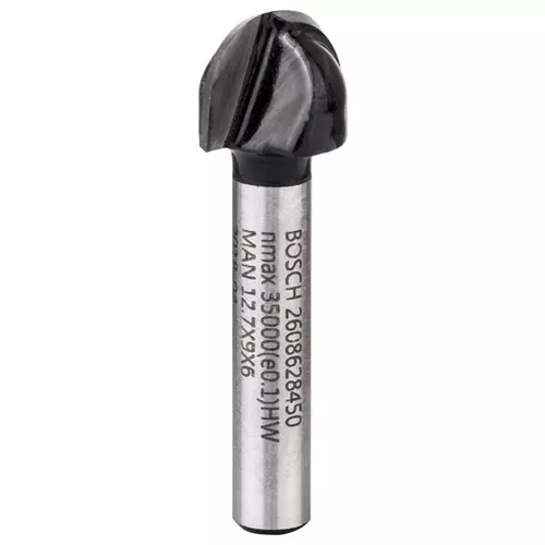 BOSCH Žliabkovacia fréza, 6 mm, r1 = 6,3 mm, d1 = 12,7 mm, l = 9,2 mm, g = 40 mm