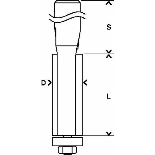 BOSCH Zarovnávacia fréza na laminát, 6 mm, d1 = 12,7 mm, l = 12,7 mm, g = 56 mm (5)