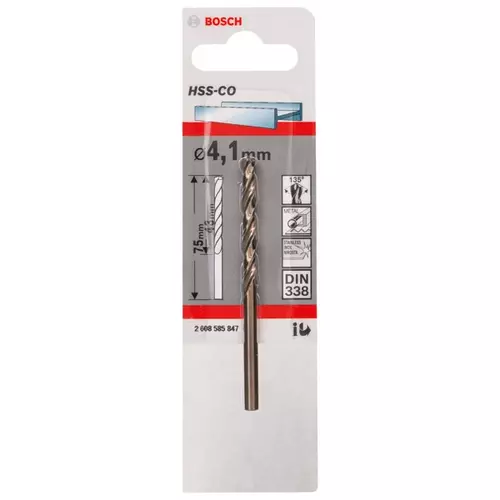 BOSCH Vrtáky do kovov HSS-Co, DIN 338