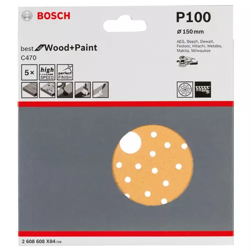 BOSCH Brúsny list C470, 5-kusové balenie (3)
