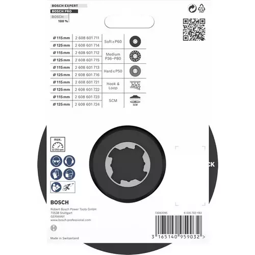 BOSCH Oporný tanier PRO Backing Pad, 125 mm, SCM (3)