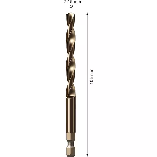BOSCH Strediaci vrták EXPERT Power Change Plus HSS-Co, 7,15 × 105 mm
