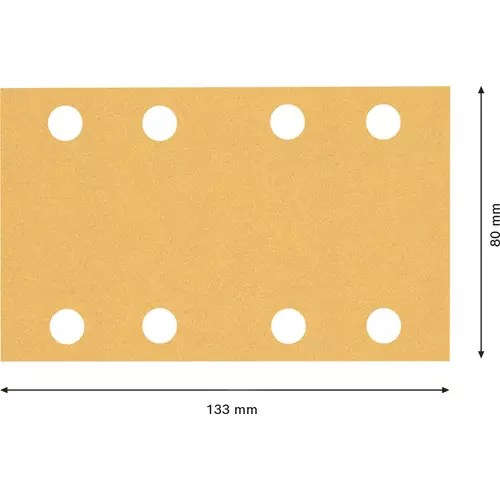 BOSCH Brúsny papier EXPERT C470 s 8 otvormi pre orbitálne brúsky 80 x 133 mm, zrnitosť 120, 10 ks (4)