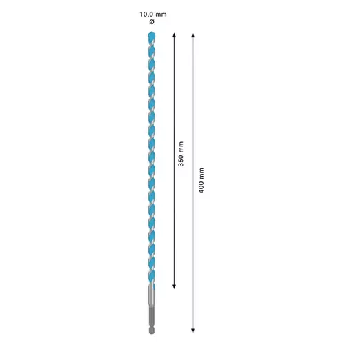 BOSCH Sada vrtákov EXPERT HEX-9 Multi Construction, 10 × 350 × 400