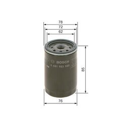 Olejový filter BOSCH 0 451 103 105 - obr. 4