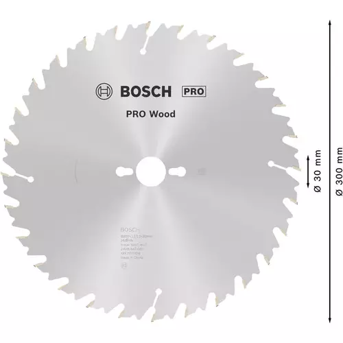 BOSCH Kotúč PRO Wood na drevo pre okružné píly, 300 x 3,2 x 30 mm (5)