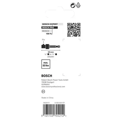 BOSCH Upínací adaptér PRO Socket Adapter s čapom, 1/2