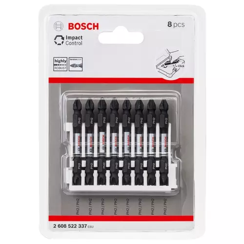 BOSCH Obojstranné bity PRO Impact s Pick and Click balením, PH2, 65 mm, 8 ks (9)