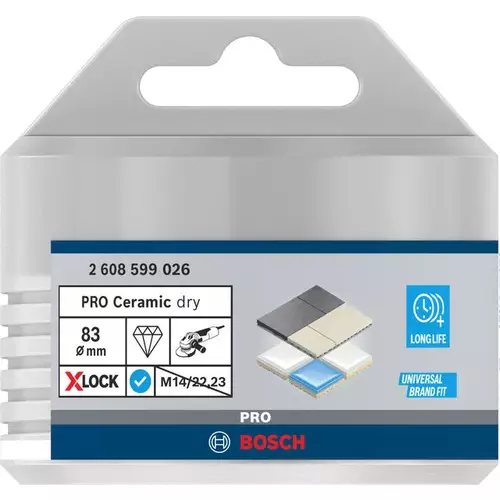 BOSCH Vŕtacia korunka PRO Ceramic dry Core Cutter, 83 × 35 mm, X-LOCK (4)
