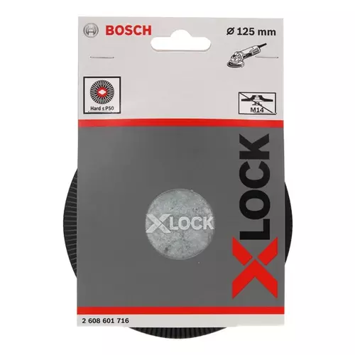BOSCH Oporný tanier PRO Backing Pad X-Lock Hard, 125 mm, tvrdý (15)