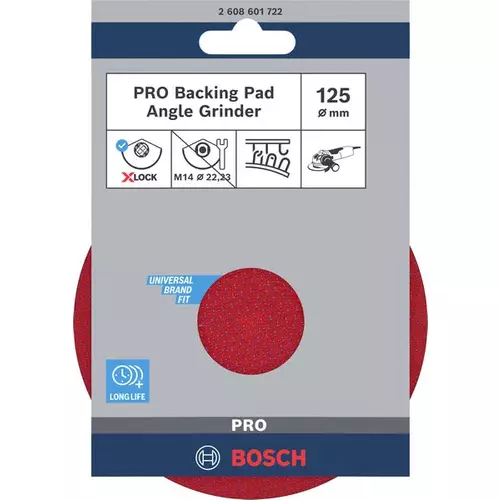 BOSCH Oporný tanier PRO Backing Pad X-Lock, 125 mm, suchý zips (4)