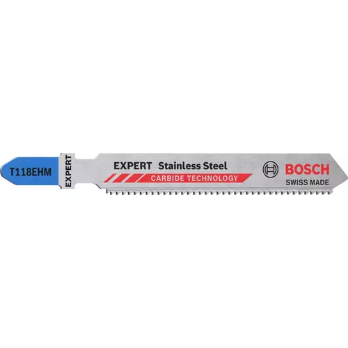 BOSCH Listy priamočiarej píly EXPERT ‘Stainless Steel’ T 118 EHM, 3 ks