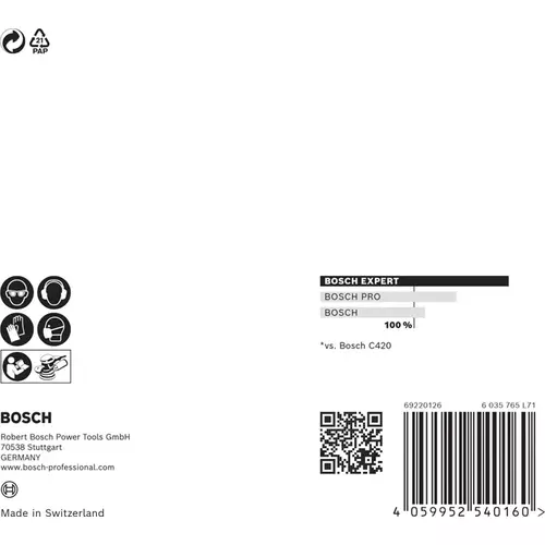 BOSCH Brúsny papier EXPERT M480 pre excentrické brúsky, 125 mm, zrnitosť 320, 5 ks (6)