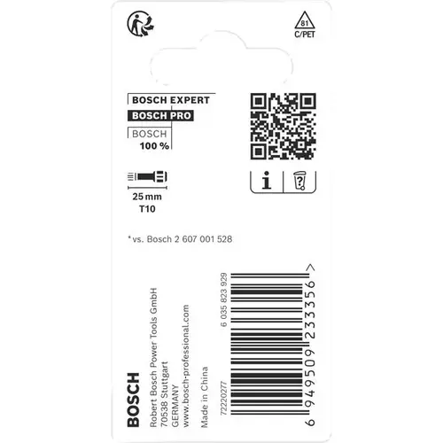 BOSCH Bit PRO Torx Impact, T10, 25 mm, 2 ks (6)