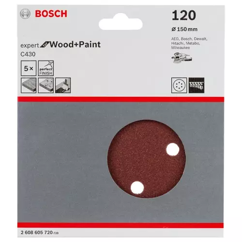BOSCH Brúsny list C430, 5-kusové balenie (3)