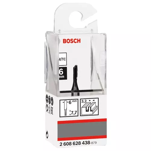 BOSCH Rovná fréza, 6 mm, d1 = 3,2 mm, l = 7,7 mm, g = 51 mm