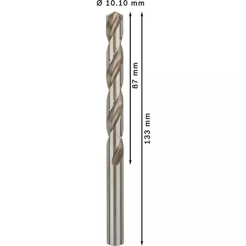 BOSCH Špirálový vrták PRE Metal HSS-G štandardnej dĺžky, 10,1 × 87 × 133 mm, 5 ks