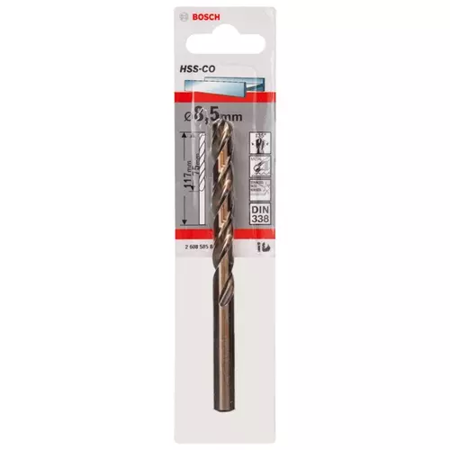 BOSCH Vrtáky do kovov HSS-Co, DIN 338