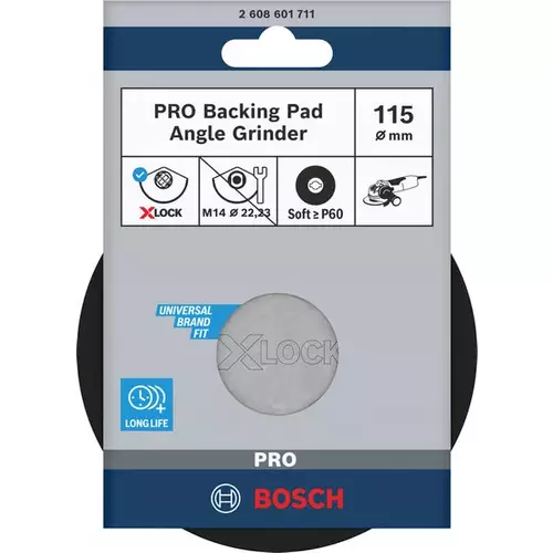 BOSCH Oporný tanier PRO Backing Pad X-Lock Soft, 115 mm, mäkký (3)