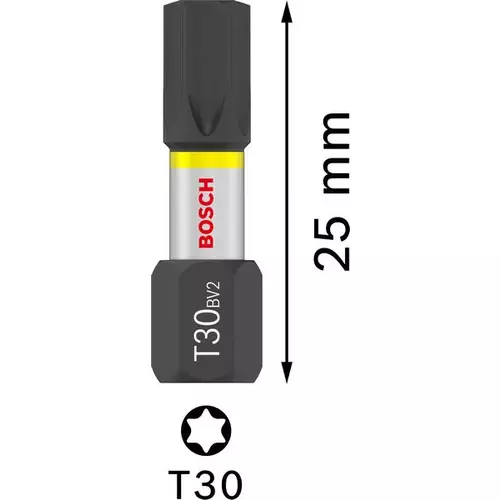 BOSCH Bit PRO Torx Impact, T30, 25 mm, 25 ks (4)