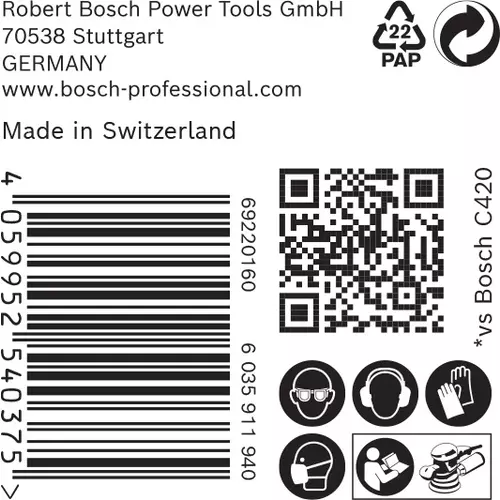 BOSCH Brúsny papier EXPERT M480 pre excentrické brúsky, 150 mm, zrnitosť 100, 50 ks (6)